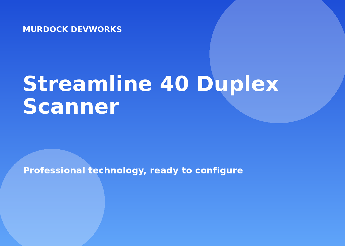 Streamline 40 Duplex Scanner